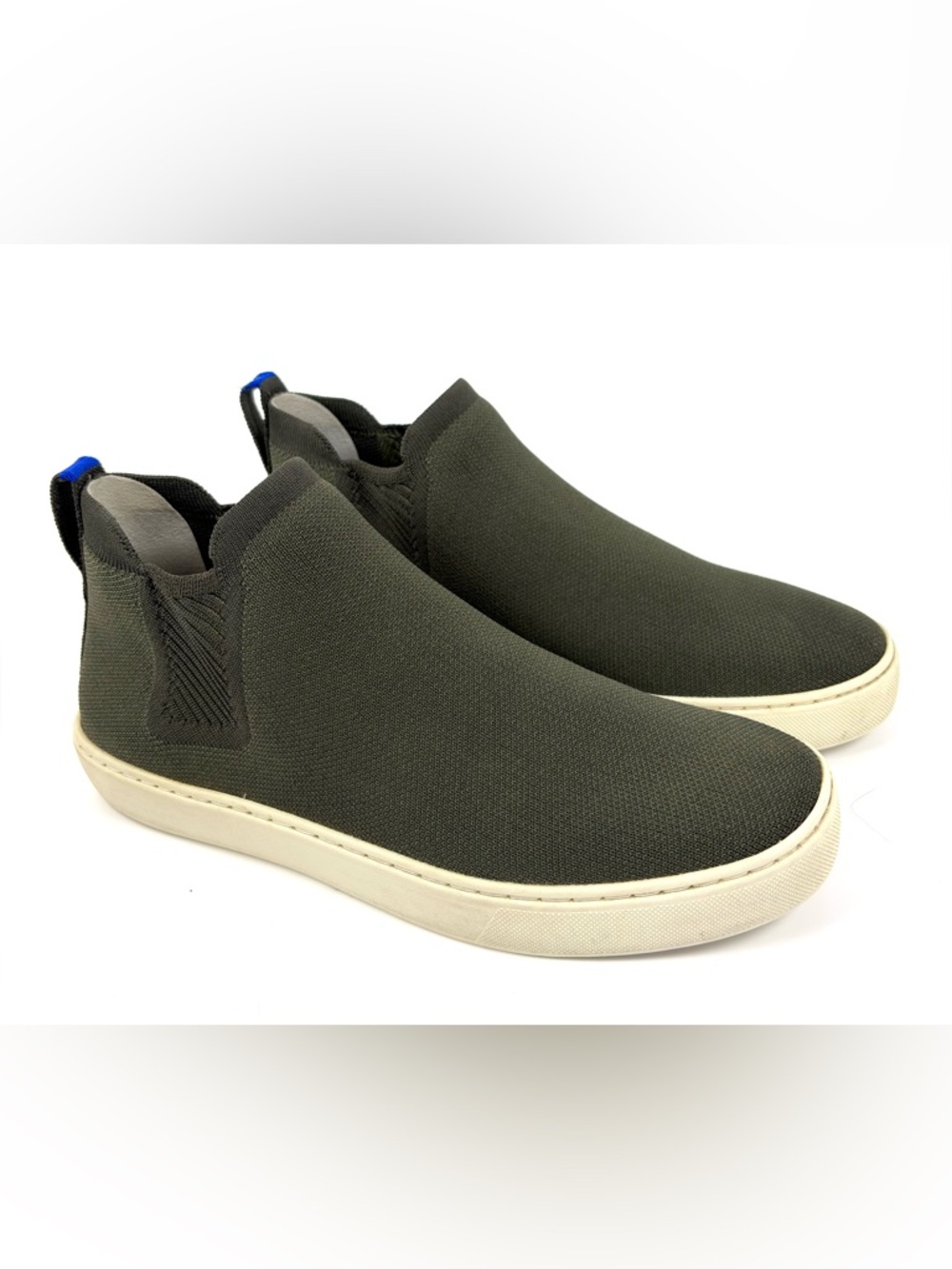 Rothy’s Olive Green Slip On Sneakers Knit Casual Shoes Women Sz 10